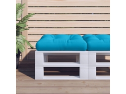Vidaxl Almofadão P/ Sofá Paletes 60x60x12 Cm Tecido Azul