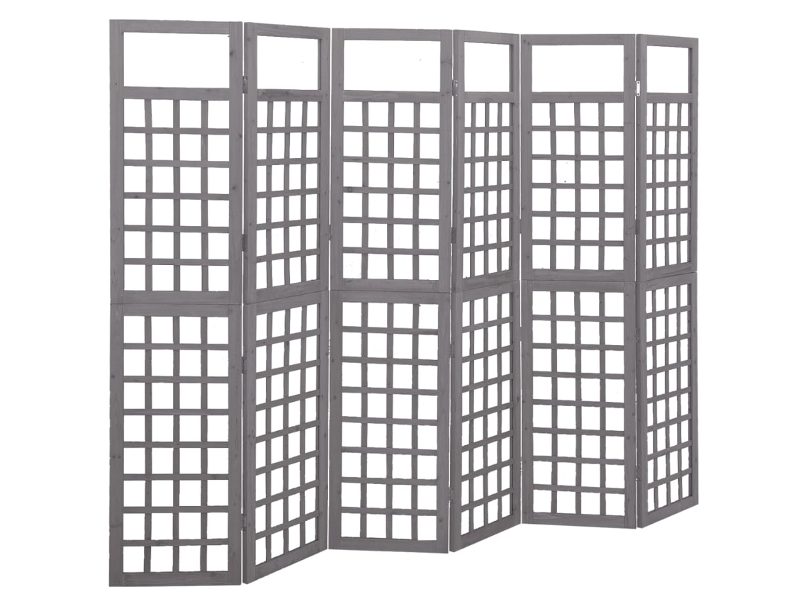 Room Divider, Room Dividers Vidaxl Cinzeto Madeira (242,5 X 180 Cm)