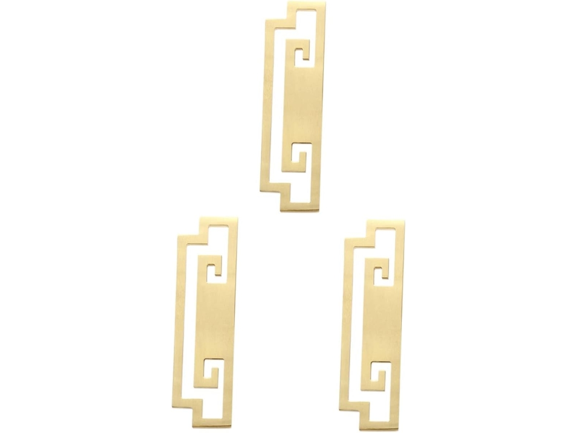 Artibetter Conjunto De 3-puxadores Porta Armário, Guarda Roupa E Gaveta Em Aço Inoxidável, Cor Dourada, Para Decoração