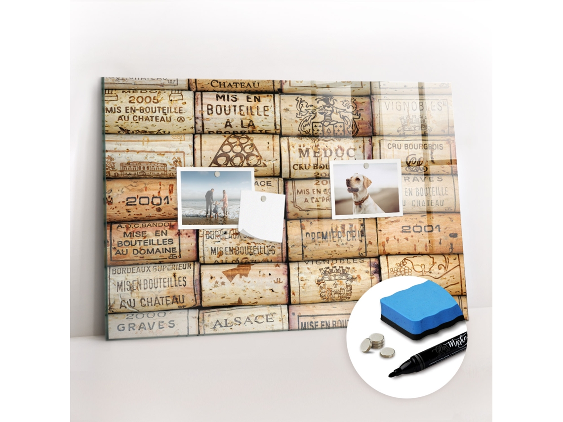 Quadro Magnético De Parede Rolhas De Vinho Para O Quarto Das Crianças Espelharte (60x40 Cm)