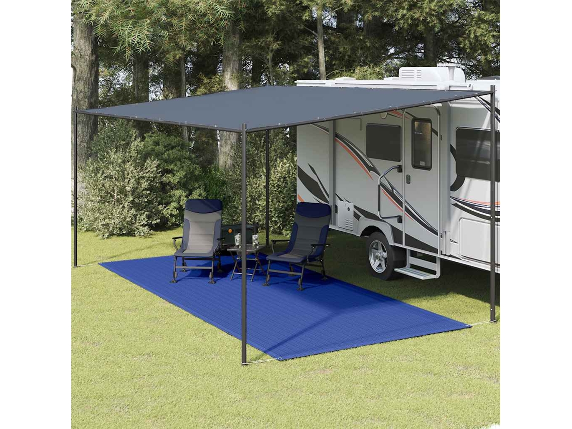 Vidaxl Tapete De Campismo Para Tenda Pead 250x600 Cm Azul