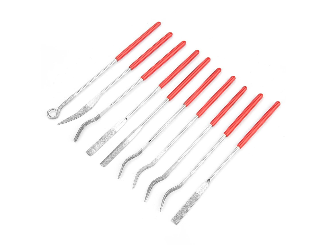 Conjunto De Limas Diamantadas Laxiscreed De 10 Peças Para Trabalhos De Precisão E Artesanato