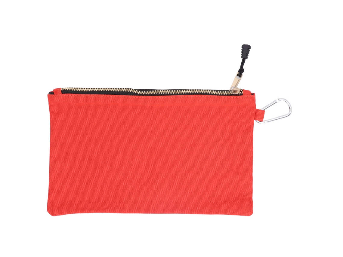 Bolsa De Ferramentas Com Fecho Zíper Multiuso De Lona Impermeável Portátil Com Mosquetão Laranja Para Armazenamento