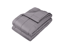 Cobertor Com Peso Succebuy 11,3kg 203x229cm Tamanho King Macio 100 Por Cento Algodão Cinza