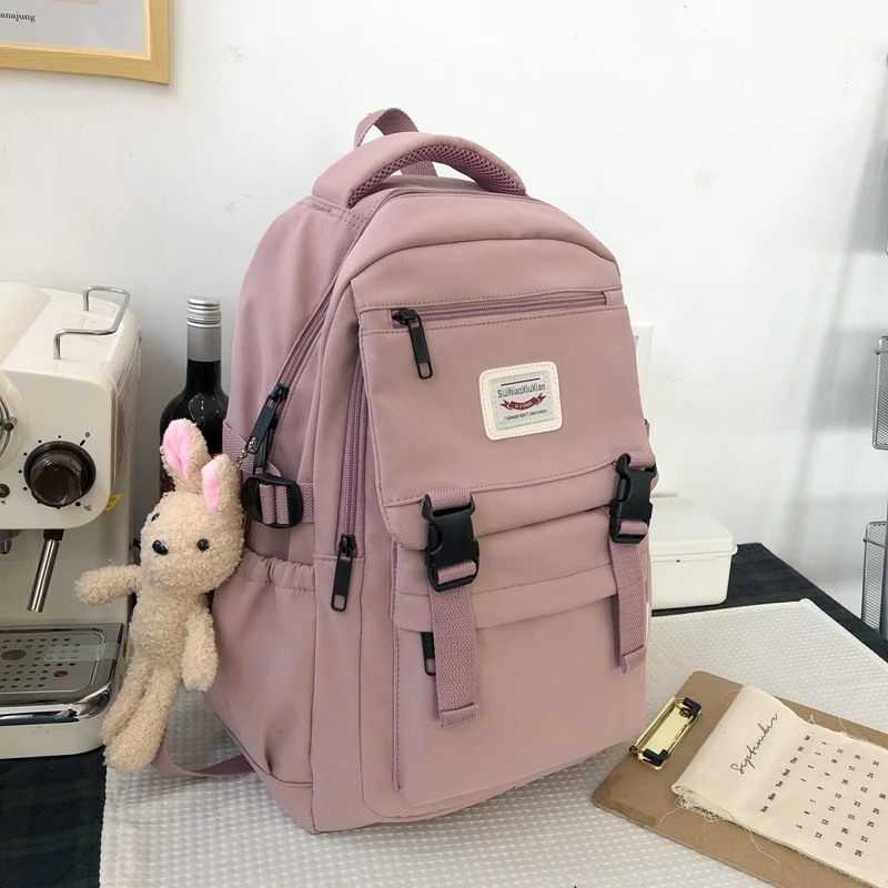 Mochila Escolar, Feminina, Nylon, Impermeável, Aulas