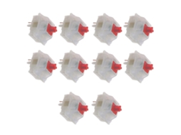 10pcs Interruptor Vermelho Leitoso De Eixo Linear À Prova De Poeira Gateron Para Teclado Mecânico