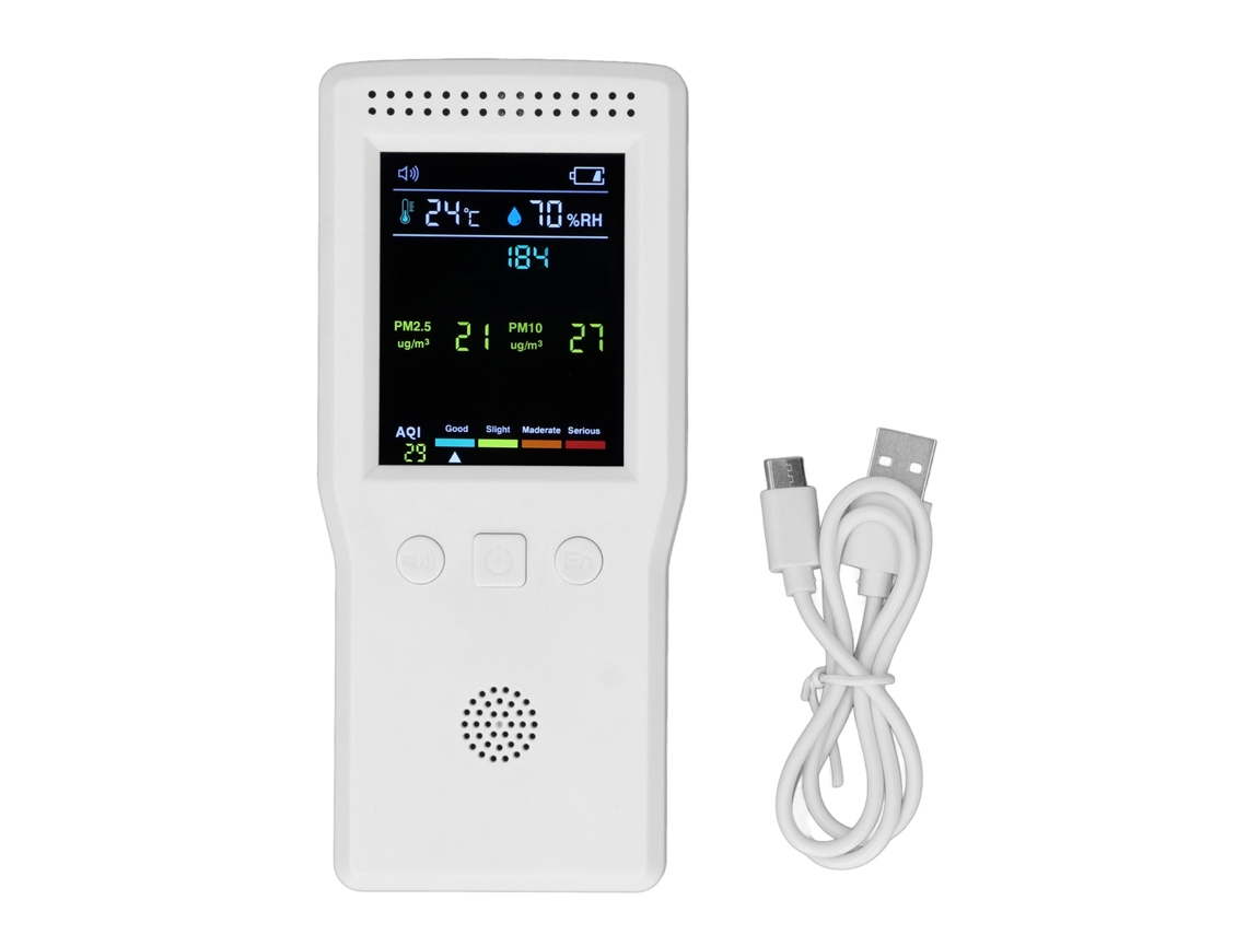Testador de Qualidade do Ar 9 em 1 com Tela Lcd e Sensor Semicondutor | S/MARCA