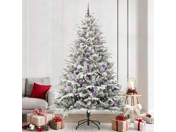 Vidaxl Árvore De Natal Artificial Pré-iluminada Com Conjunto De Bolas