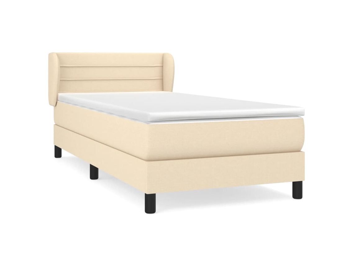 Box Spring Bed, Box Spring Beds Vidaxl Creme Tecido (90 X 190 Cm)