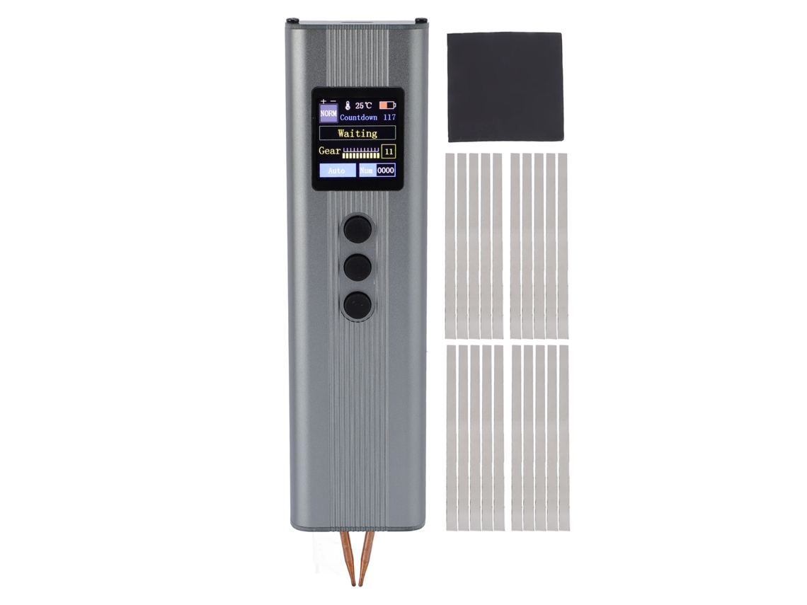 Máquina de solda elétrica portátil com bateria de lítio de 2200 mAh, modelo mini para uso doméstico.