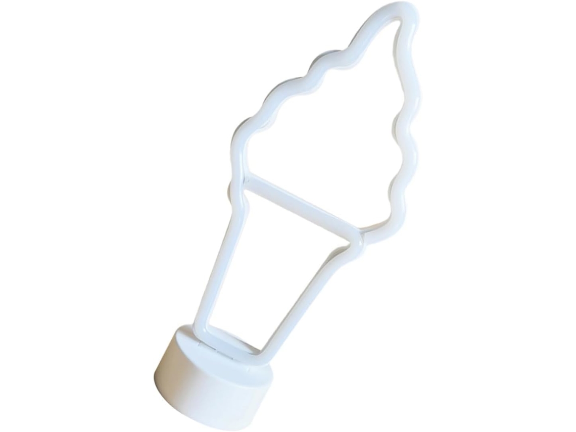 Luminária De Néon Led Com Letreiro Para Sorveteria, Decoração De Parede Ou Mesa De Cabeceira.