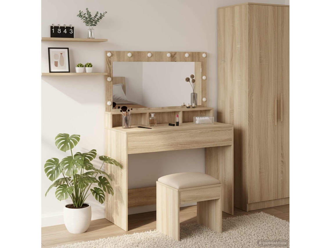 Vidaxl Mesa De Vestir Carvalho Sonoma 100 X 41 X 135 Cm