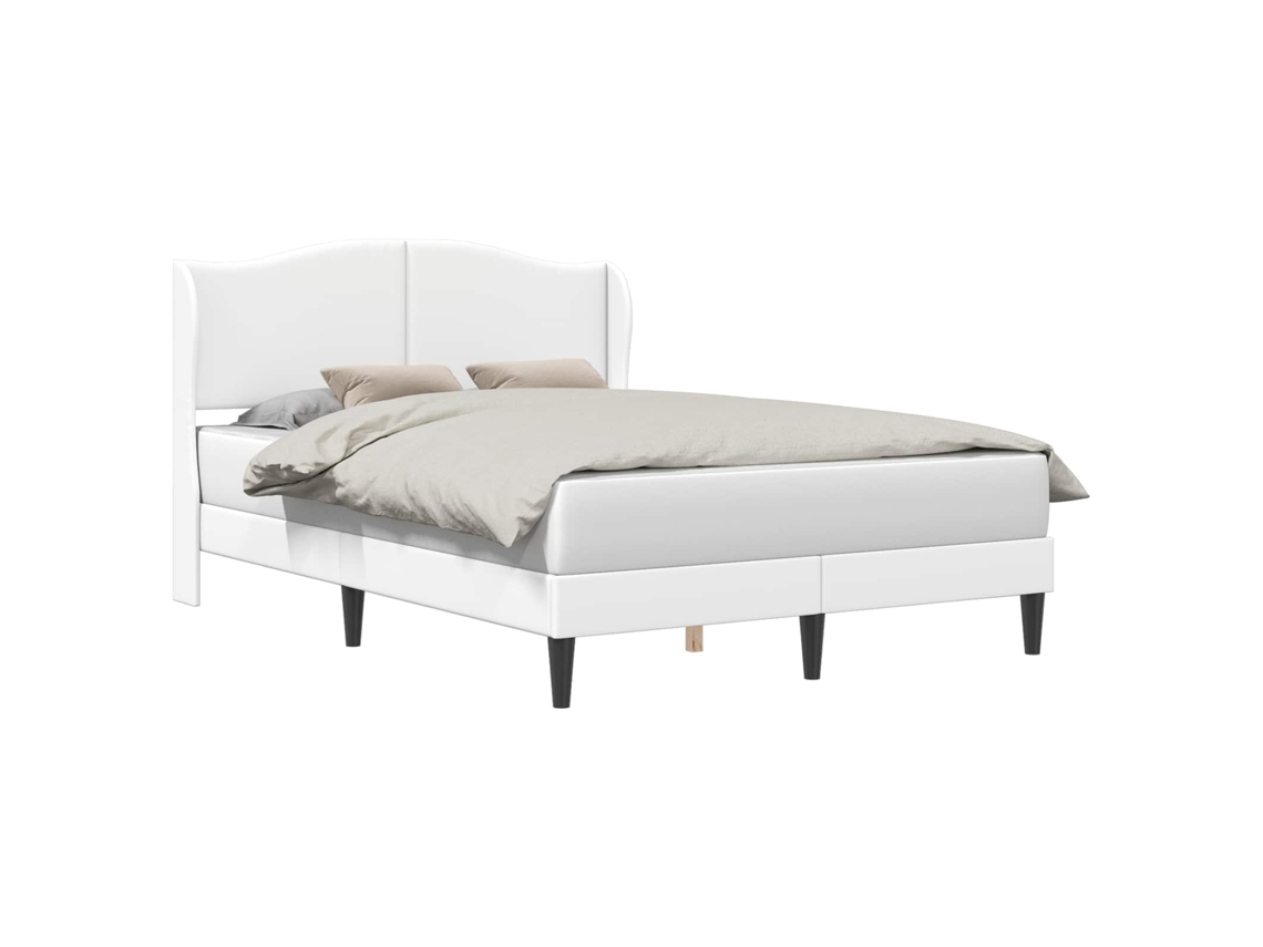 Conjunto 1 Estrados De Cama Vidaxl Branco Couro Sintético (120 X 200 Cm)