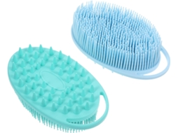 Lurelia Kit De 2 Escovas De Silicone Para Banho De Cuidado Corporal, Dupla Face, Pega Ergonómica E Massagem Suave, Uso Diário Prático