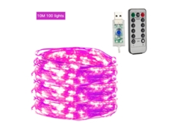 Luzes De Fio De Cobre Usb Com 8 Funções Baixa Tensão