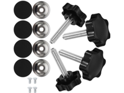 Conjunto De 4 Parafusos Alasum M8 Com Arruelas, Resistentes Ao Desgaste, Design Ergonômico, Fabricados Em Plástico E