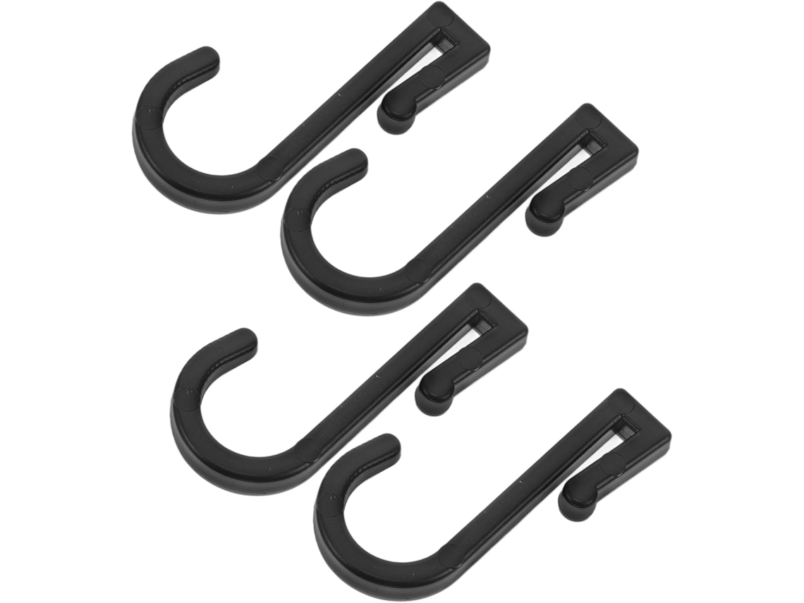 Ganchos De Plástico Pequenos Em Formato J, Pretos, 2 Mm, Para Montagem