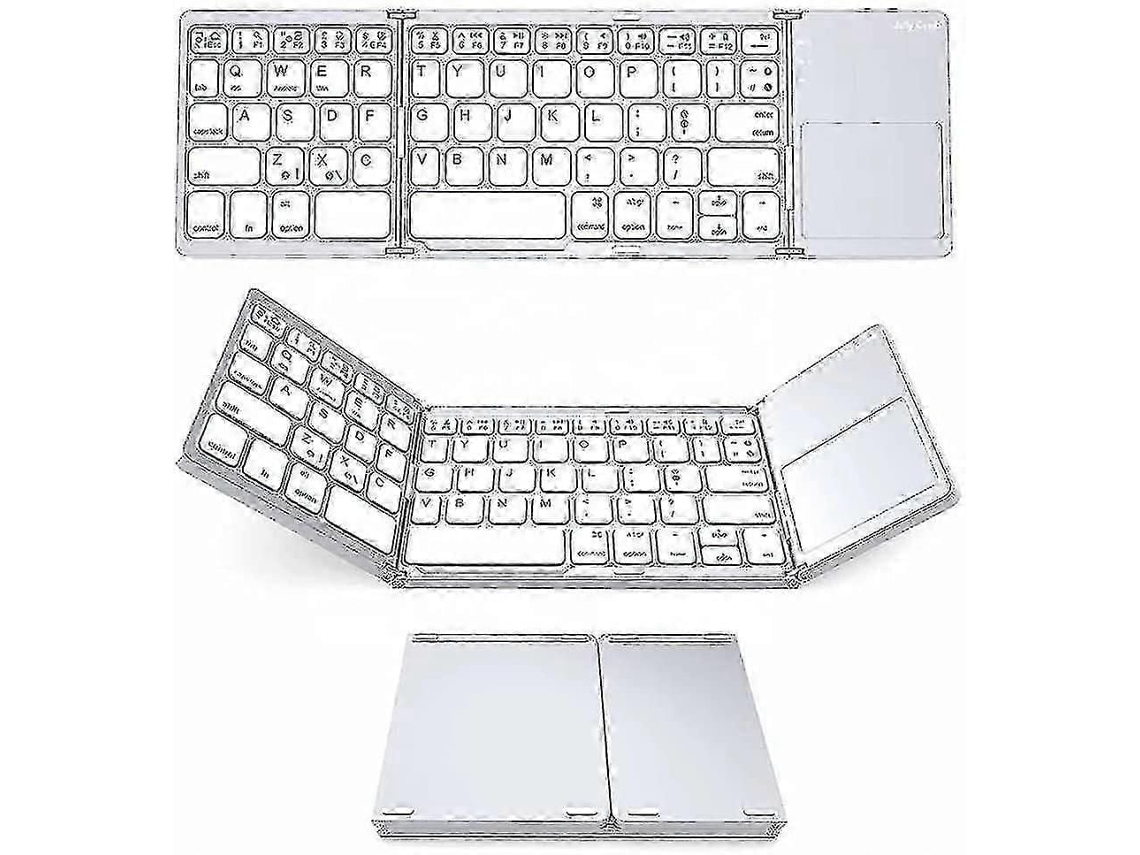 Mini Teclado Bluetooth Sem Fio Dobrável B033 com Touchpad TAISHENGDA