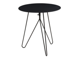 Mesa lateral redonda de metal Nopimi 45xø43 cm preto fosco [EN.CASA]