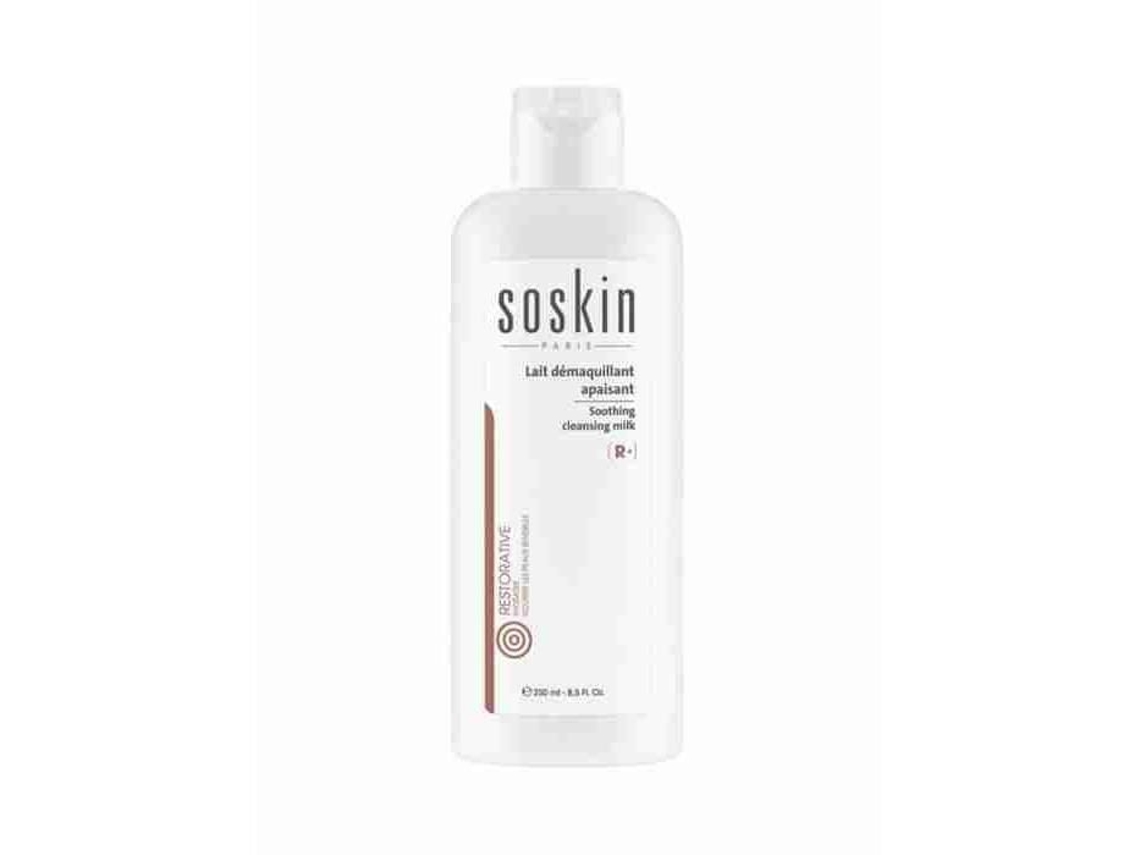 Soskin Leite Demaquilante Apaziguante R 250 Ml Limpeza Restritiva Para O Rosto
