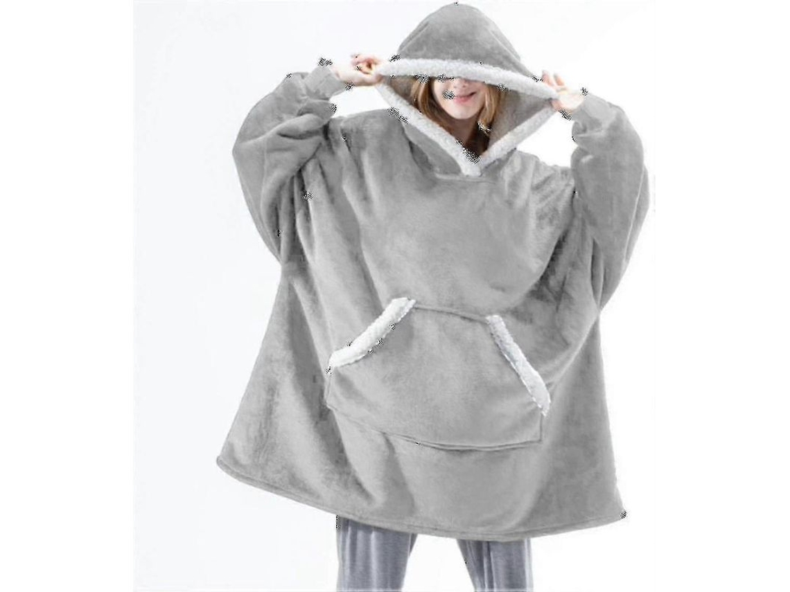 2026 sudadera Manta Oversized com Capuz Suave Quente e Confortável com Grande Bolso Frontal (ruigou)