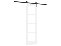 Conjunto 1 Porta Deslizante Vidaxl Branco Madeira De Pinho Maciça (61 X 198,5 Cm)