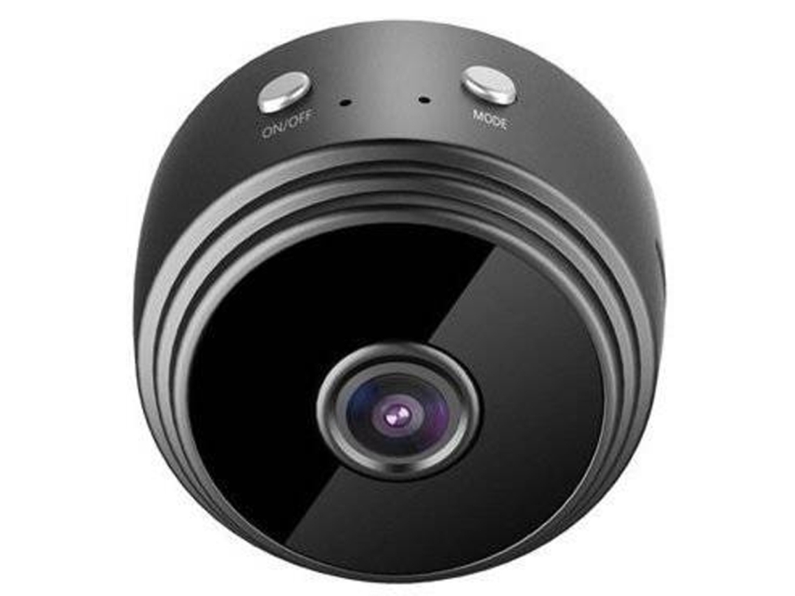 Minicâmera espiã magnética sem fio A9 4K HD com visão noturna, ideal para esportes (preta)
