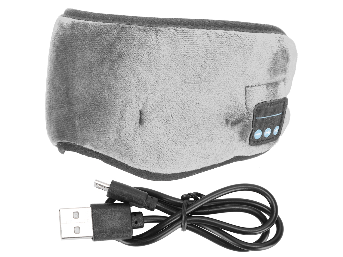 Máscara Para Dormir Com Fones De Ouvido Bluetooth, Música Para Escritório Em Casa, Fones De Ouvido Sem Fio Integrados, Cor Cinza