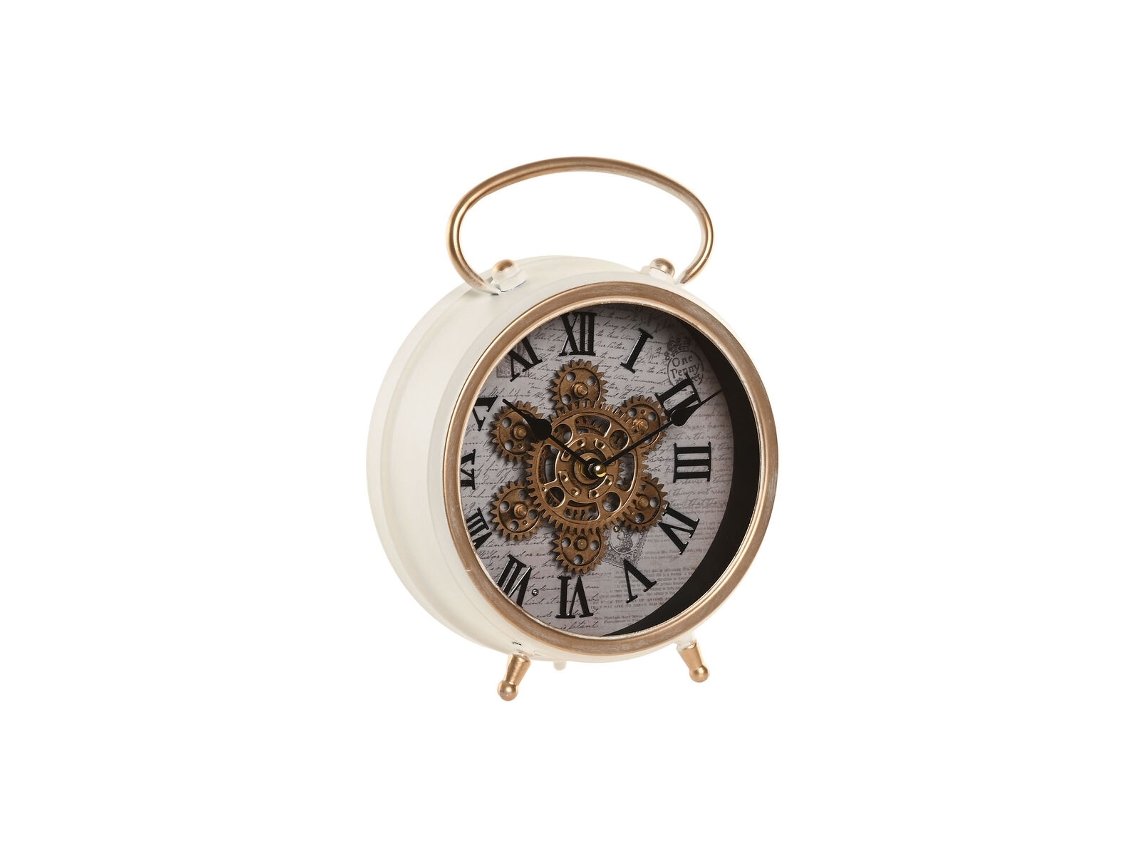 Tafelklok Home Esprit Branco Dourado Scandi