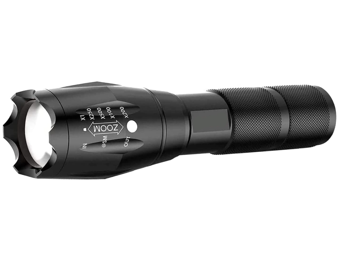 Kit De Lanterna Tática Militar Com Zoom De 2.000 Lúmens 5 Modos Lanternas De Led Pretas Yizhood