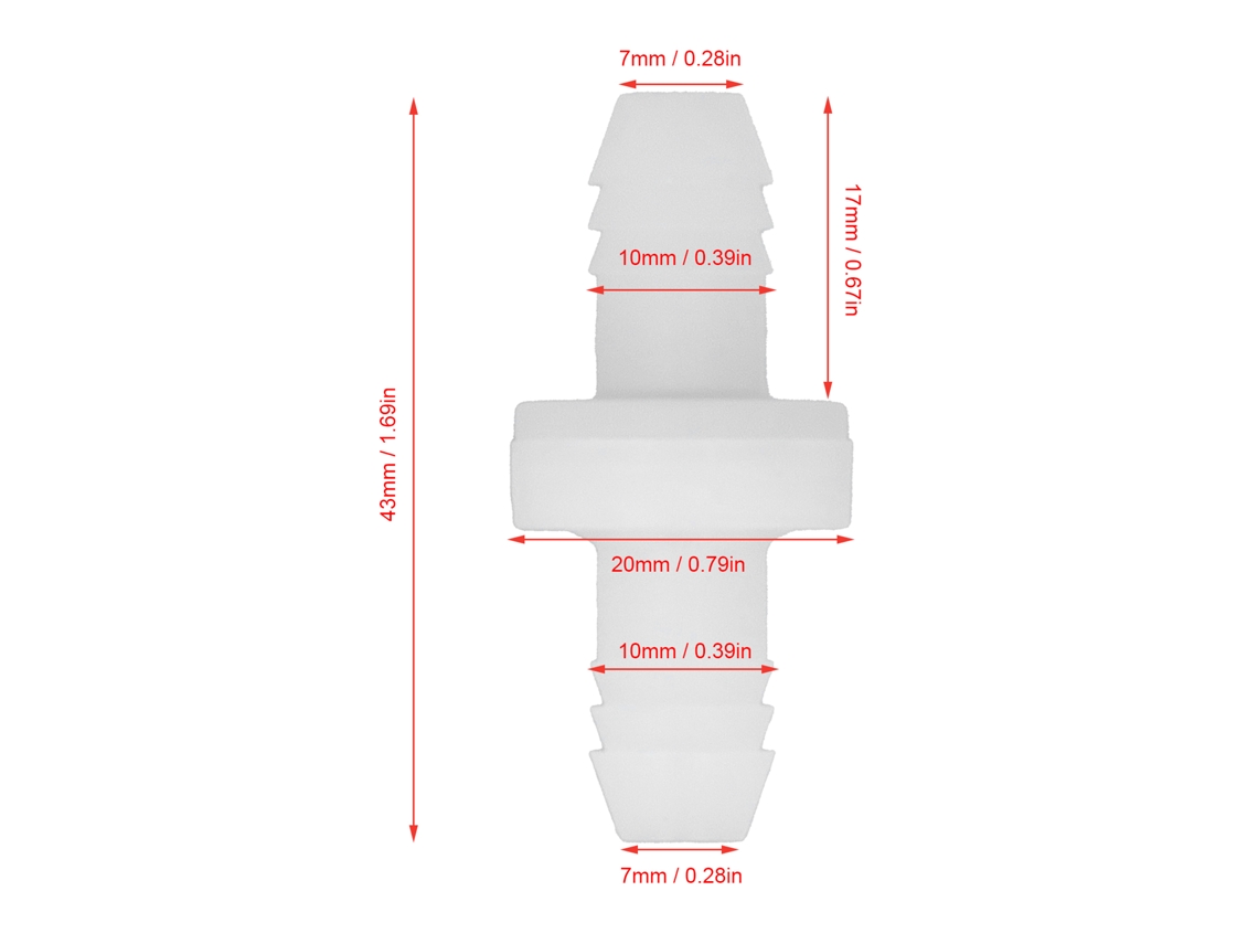 Válvula Check 3/8in 10mm Plástico 2pçs