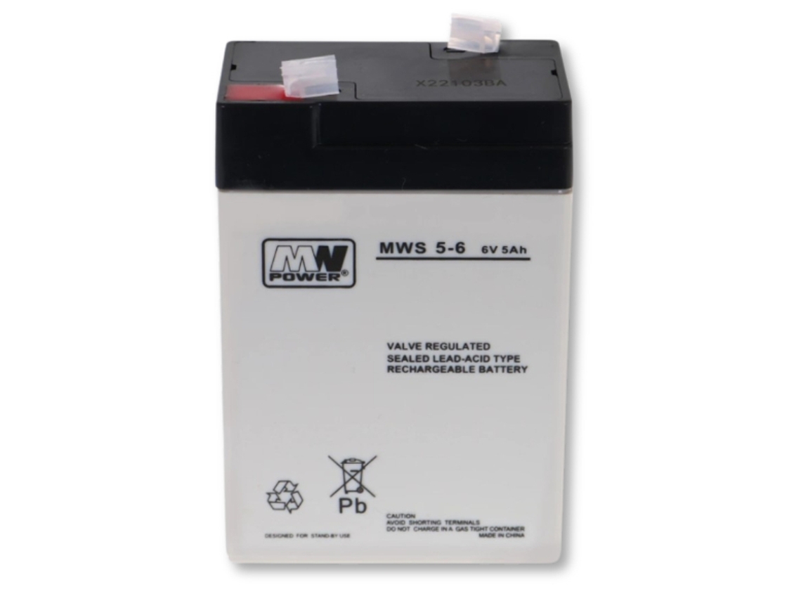 Bateria Milly Mally Agm 6 V 5 Ah 3-5 Lat 70 × 47 × 107 Mm 0,80 Kg Faston 187 Mws 5-6