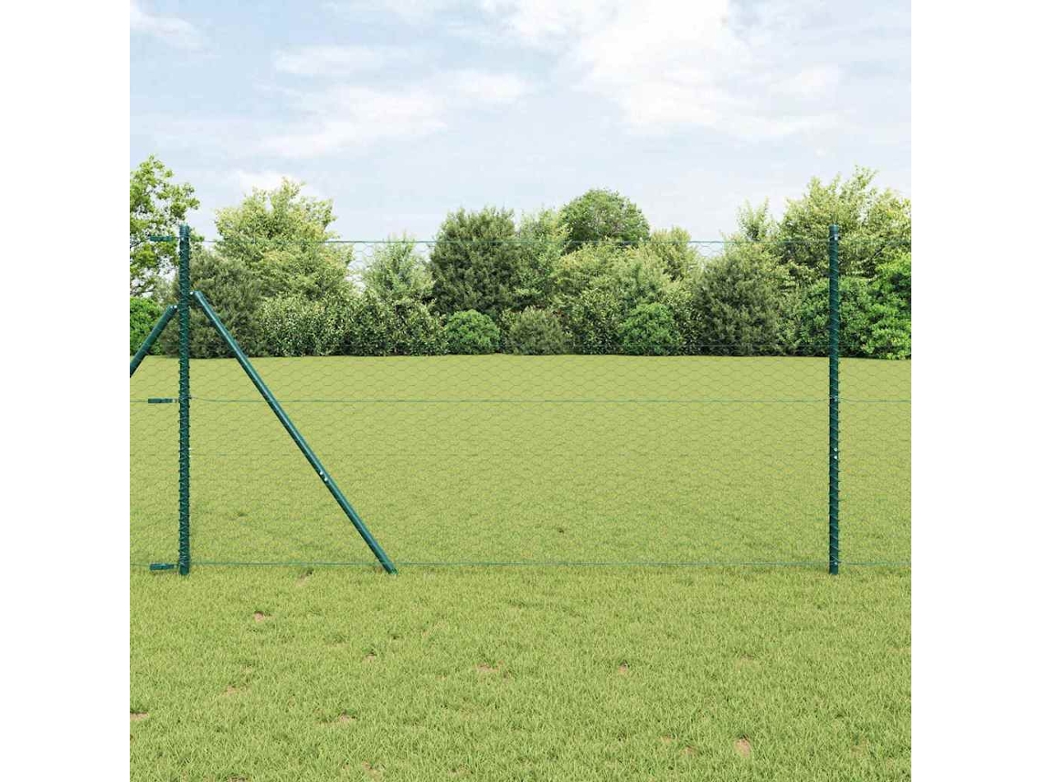 Vidaxl Cerca Hexagonal 1,4 X 25 M Pvc Verde