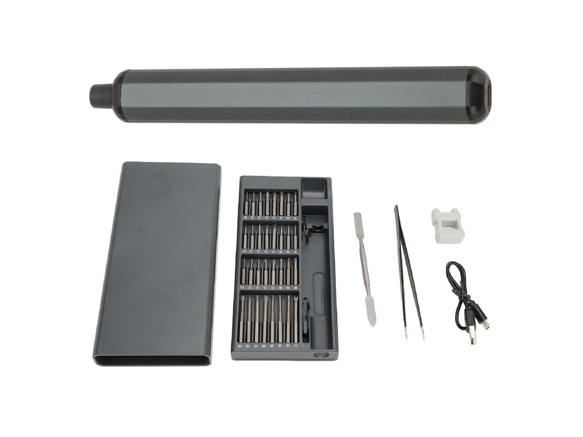 Kit De Parafusadeira Elétrica Sem Fio Mini 68 Em 1 Recarregável 0,25-0,35nm 200rpm Com Brocas