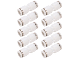 Conectores Push-in Laxiscreed, Adaptador Pneumático, Mangueira De Ar Branca Pu-8, Jogo Com 10 Peças