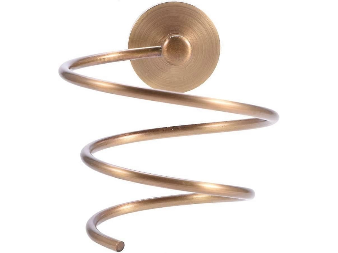 Suporte para Secador de Cabelo em Latão, Organizador Banheiro com Prateleira Cabelo, Pa Rede Cabelo. GOKOCO