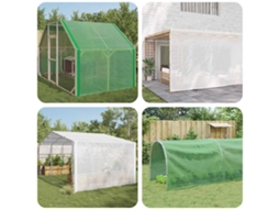 Vidaxl Lona Com Olhais 2 Unid. Verde 4 X 8 M 260 Gsm Pe