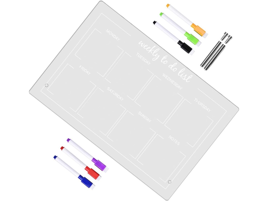 Quadro Branco Acrílico Effaçable À Sec, De Mesa, Lote De 1, Para Listas De Escolhas À Faire Et Planification