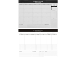 Caderno Organizador de Papel de 2 Peças: Planejador Semanal e Rastreador de Hábitos Mensal para Uso