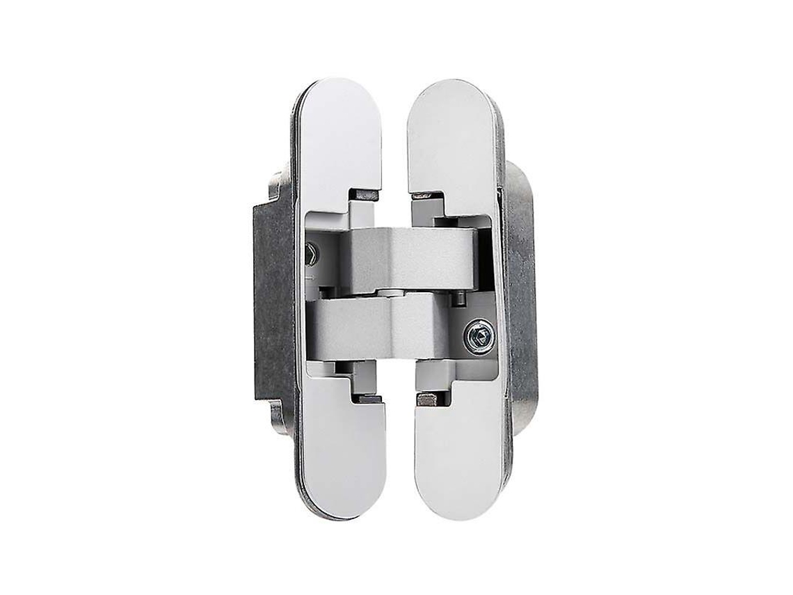 Bisagras Invisíveis para Portas Pesadas, Conjunto de 2, Capacidade 40 Kg, Abertura 180º, Ajuste Tridimensional, Zamak