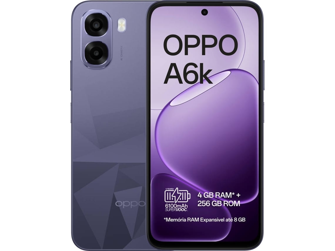 Smartphone OPPO A6K  (Outlet Caixa Aberta - 6.75'' - 4 GB - 256 GB -  Preto Cristal)