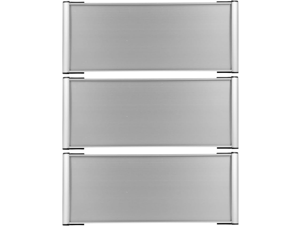 Placa De Identificação Hemoton 3 Peças, Dupla Face, Em Liga De Alumínio, Com Design Elegante, Ideal Para Portas De