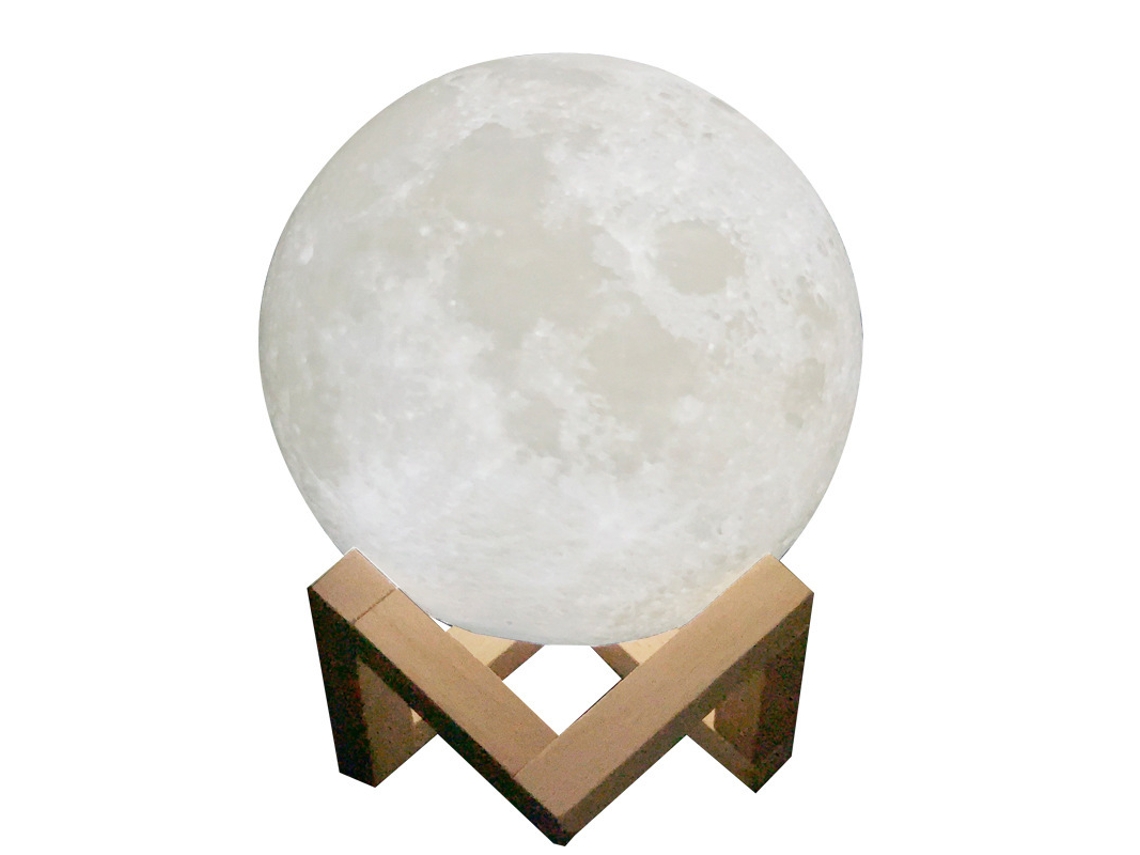 Luminárias, Luminária de Lua 15 Cm/ Abajur, Luminária de Lua, Cor Ajustável BRILVIBERA