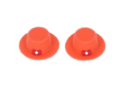 Mali 2pcs Boné de Festa Casa de Bonecas 1/12 Mini Laço Decoração Laranja Acessórios