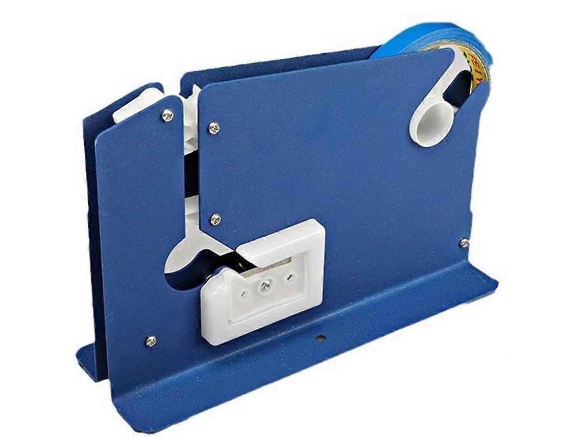 Seladora De Sacos Metálica Manual Com Dispensador Fita Adesiva, Cortador E Aparador Antiderrapante Para S Acos Plásticos