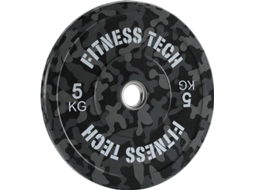 Disco de Musculação FITNESS TECH Camuflagem Cinzento (5 kg)
