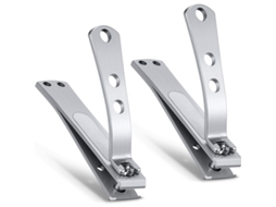 Tesoura de Unhas para Pés de Borda Reta, Tesouras de Inox, 2 Unidades, para Unhas Grossas e Duros