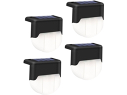 Conjunto de 4 Peças de Luzes Solares para Escadas, Ideais para Iluminação Externa e Jardins. SFUSHOS