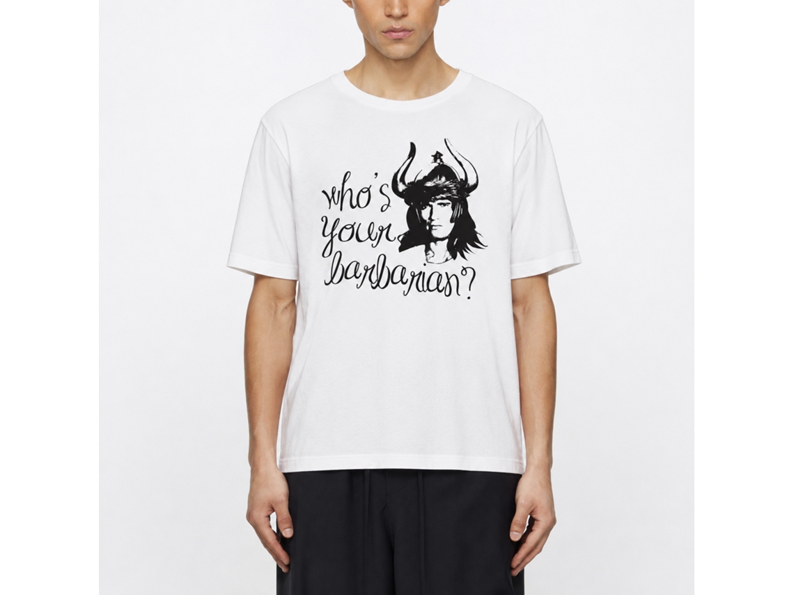 Rockinstone Conan Your Barbarian White Adult T-shirt Size:m