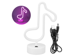 Luz Neon Nota Musical Mesa Iluminação Decorativa S/MARCA